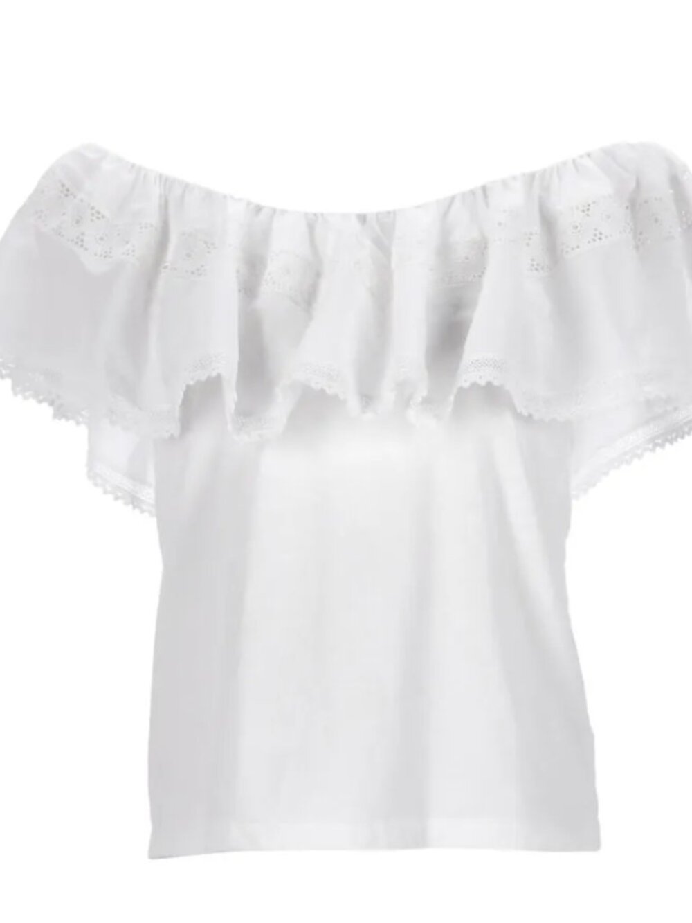SANDRO off-the-shoulder cotton blouse - Size 1 (Small) - Picture 1 of 4